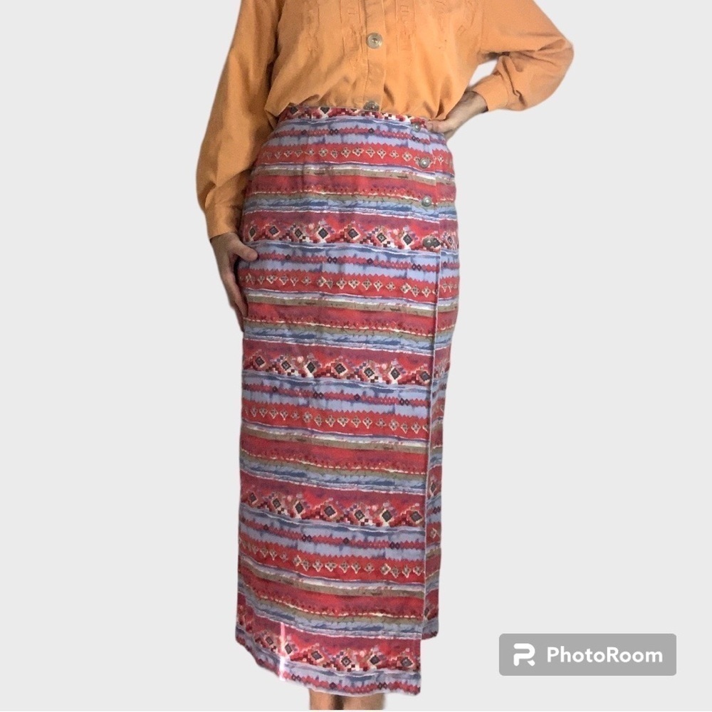 Vintage Faux Wrap Western Skirt​​​​​​​ - Picture 3 of 13